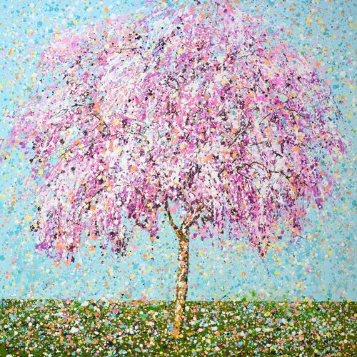 Cherry blossoms 11 van Iryna Kastsova, Schilderij te koop op Singulart