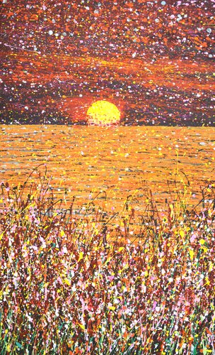 Sunset. Flowers di Iryna Kastsova, Pittura in vendita su Singulart