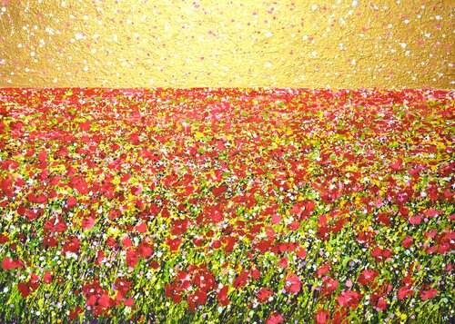 Poppy field 6 di Iryna Kastsova, Pittura in vendita su Singulart
