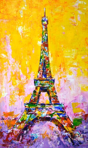 Eiffel Tower 5 di Iryna Kastsova, Pittura in vendita su Singulart