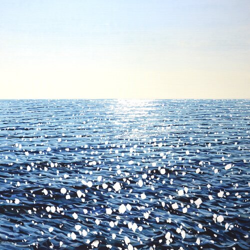 Ocean. Glare on the water 11 par Iryna Kastsova, Peinture en vente sur Singulart