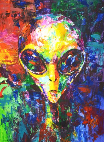 Space Visitor de Iryna Kastsova, Pintura a la venta en Singulart