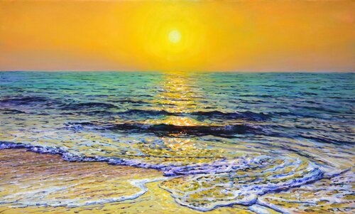 Sea. Sunset. di Iryna Kastsova, Pittura in vendita su Singulart