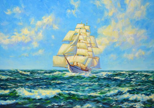 In full sail par Iryna Kastsova, Peinture en vente sur Singulart