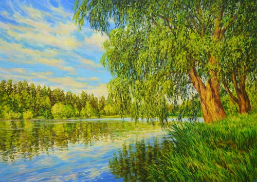 Willow by the water von Iryna Kastsova, Malerei kaufen auf Singulart
