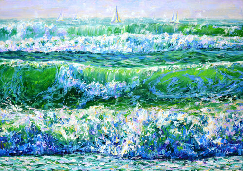 Ocean waves van Iryna Kastsova, Schilderij te koop op Singulart