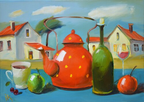 Tea party von Iryna Kastsova, Malerei kaufen auf Singulart