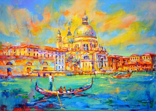 Walking in Venice par Iryna Kastsova, Peinture en vente sur Singulart
