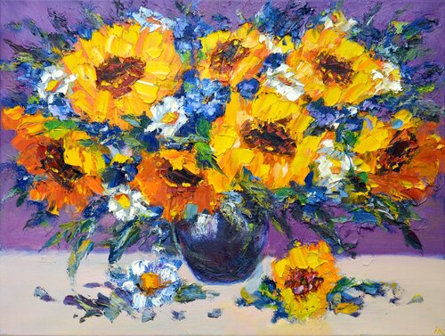 Sunflowers van Iryna Kastsova, Schilderij te koop op Singulart