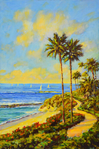 Sunny Beach. von Iryna Kastsova, Malerei kaufen auf Singulart