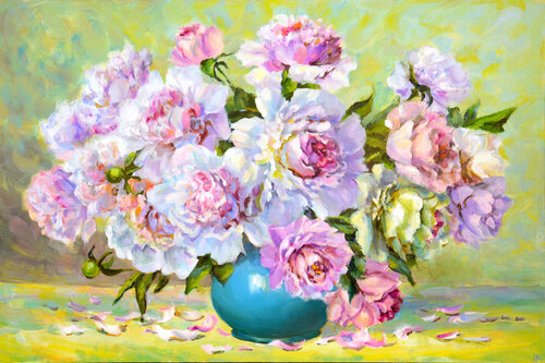 Peonies di Iryna Kastsova, Pittura in vendita su Singulart