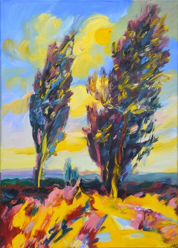 French trees. van Iryna Kastsova, Schilderij te koop op Singulart