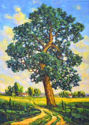 Rural landscape. par Iryna Kastsova, Peinture en vente sur Singulart