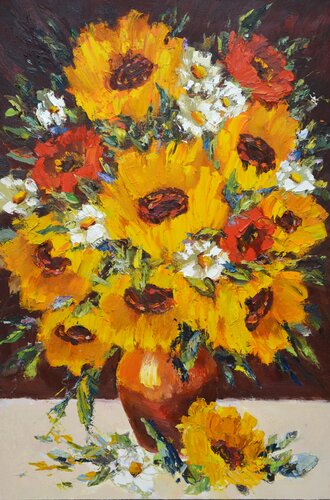 Sunflowers di Iryna Kastsova, Pittura in vendita su Singulart