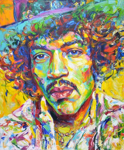 Jimi Hendrix di Iryna Kastsova, Pittura in vendita su Singulart