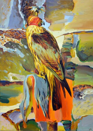 Hunting falcon by Iryna Kastsova, Painting for Sale on Singulart