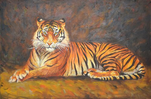 Tiger von Iryna Kastsova, Malerei kaufen auf Singulart