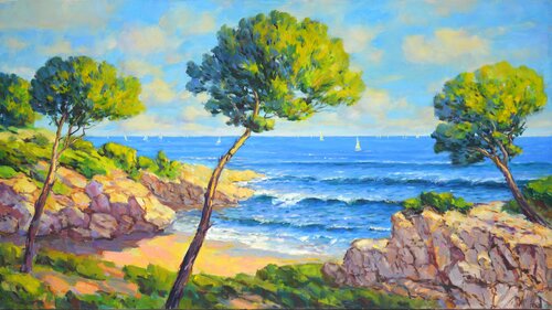 Sunny Beach. par Iryna Kastsova, Peinture en vente sur Singulart