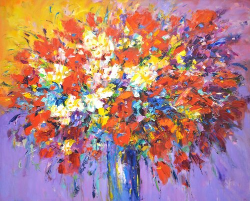 Bouquet of flowers di Iryna Kastsova, Pittura in vendita su Singulart