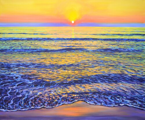Ocean sunset. di Iryna Kastsova, Pittura in vendita su Singulart