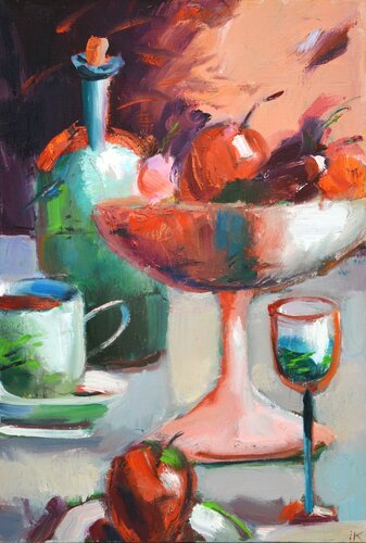 Absinthe and fruit von Iryna Kastsova, Malerei kaufen auf Singulart