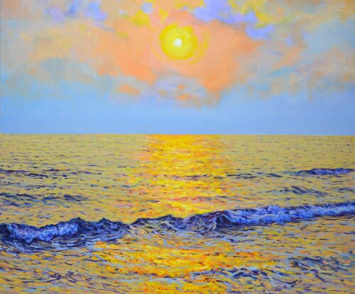 Golden sunset di Iryna Kastsova, Pittura in vendita su Singulart