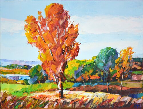 Autumn mosaic. van Iryna Kastsova, Schilderij te koop op Singulart
