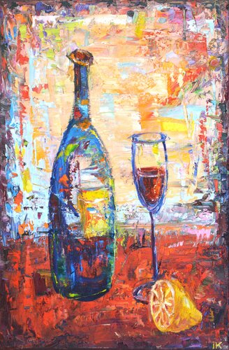 Still life with lemon von Iryna Kastsova, Malerei kaufen auf Singulart