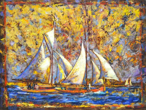 Regatta van Iryna Kastsova, Schilderij te koop op Singulart