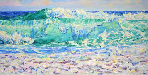 Ocean. Waves. di Iryna Kastsova, Pittura in vendita su Singulart