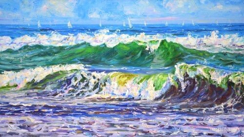 Waves par Iryna Kastsova, Peinture en vente sur Singulart