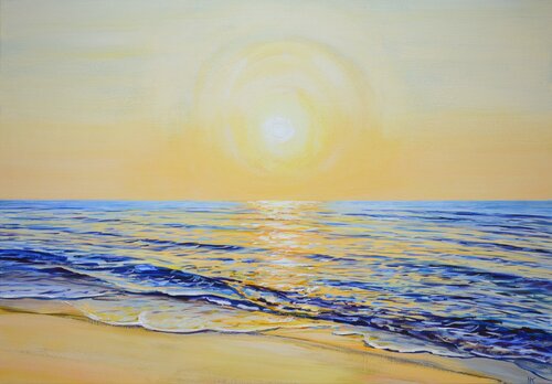 Delicate sunset on the sea. par Iryna Kastsova, Peinture en vente sur Singulart