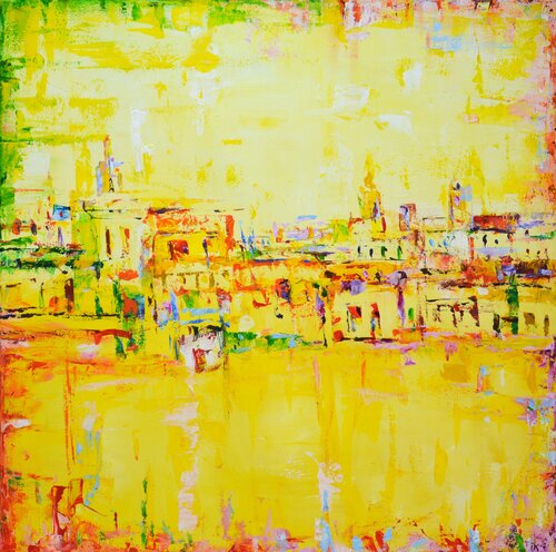 Sun in the city. par Iryna Kastsova, Peinture en vente sur Singulart