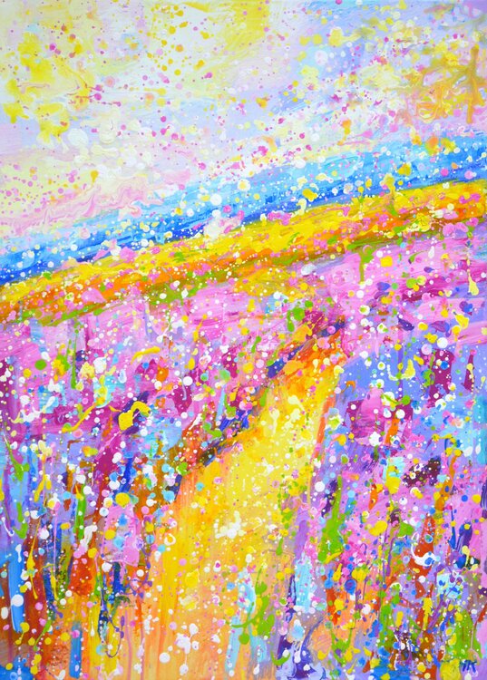 Flower field. Road. Iryna Kastsova