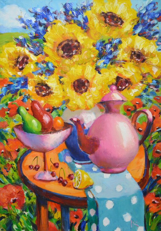 Tea in the garden. Iryna Kastsova