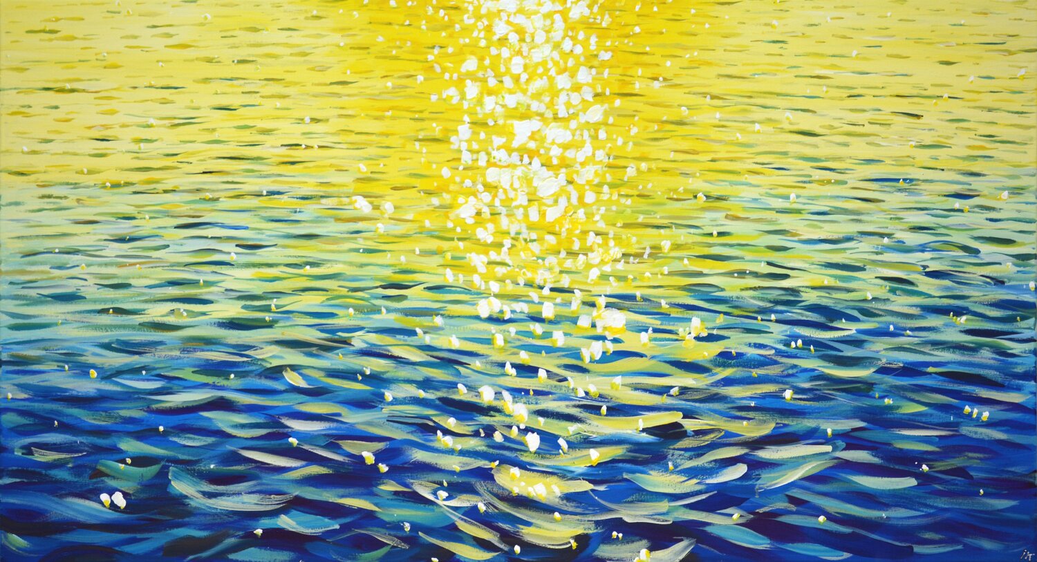 Sun glare on the water. Iryna Kastsova