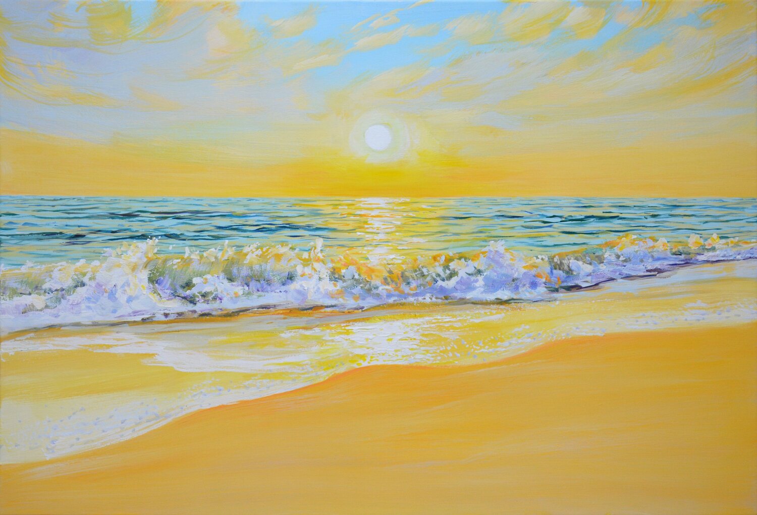 Affectionate sunset over the ocean. Iryna Kastsova