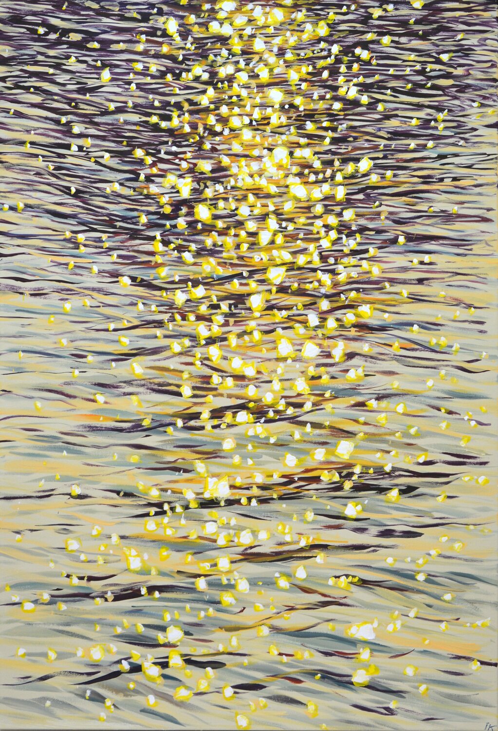 Gold glare on the water. Iryna Kastsova