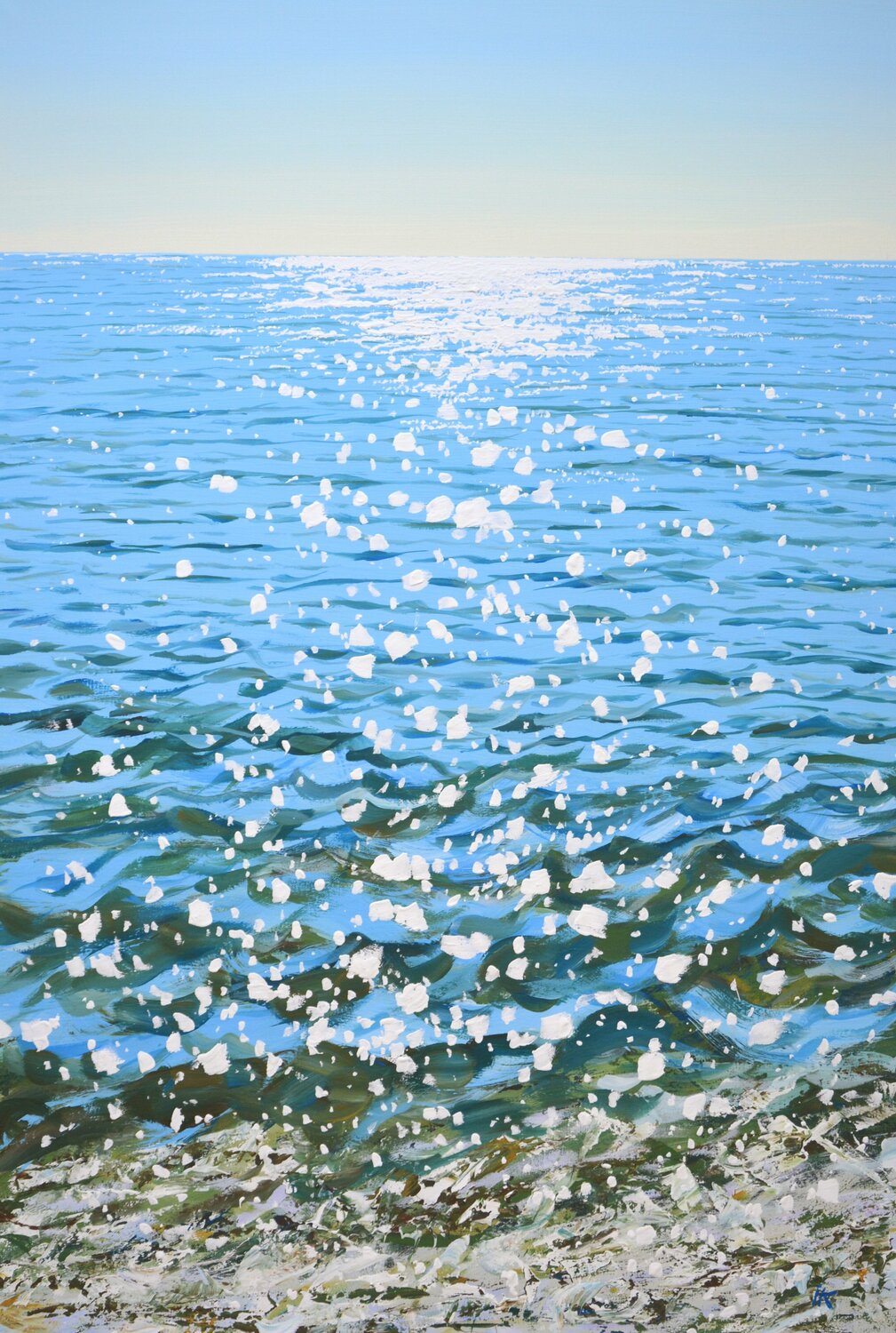 Blue water. Glare. Iryna Kastsova