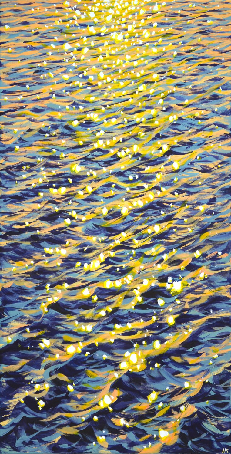 Sunset. Glare on the water. Iryna Kastsova