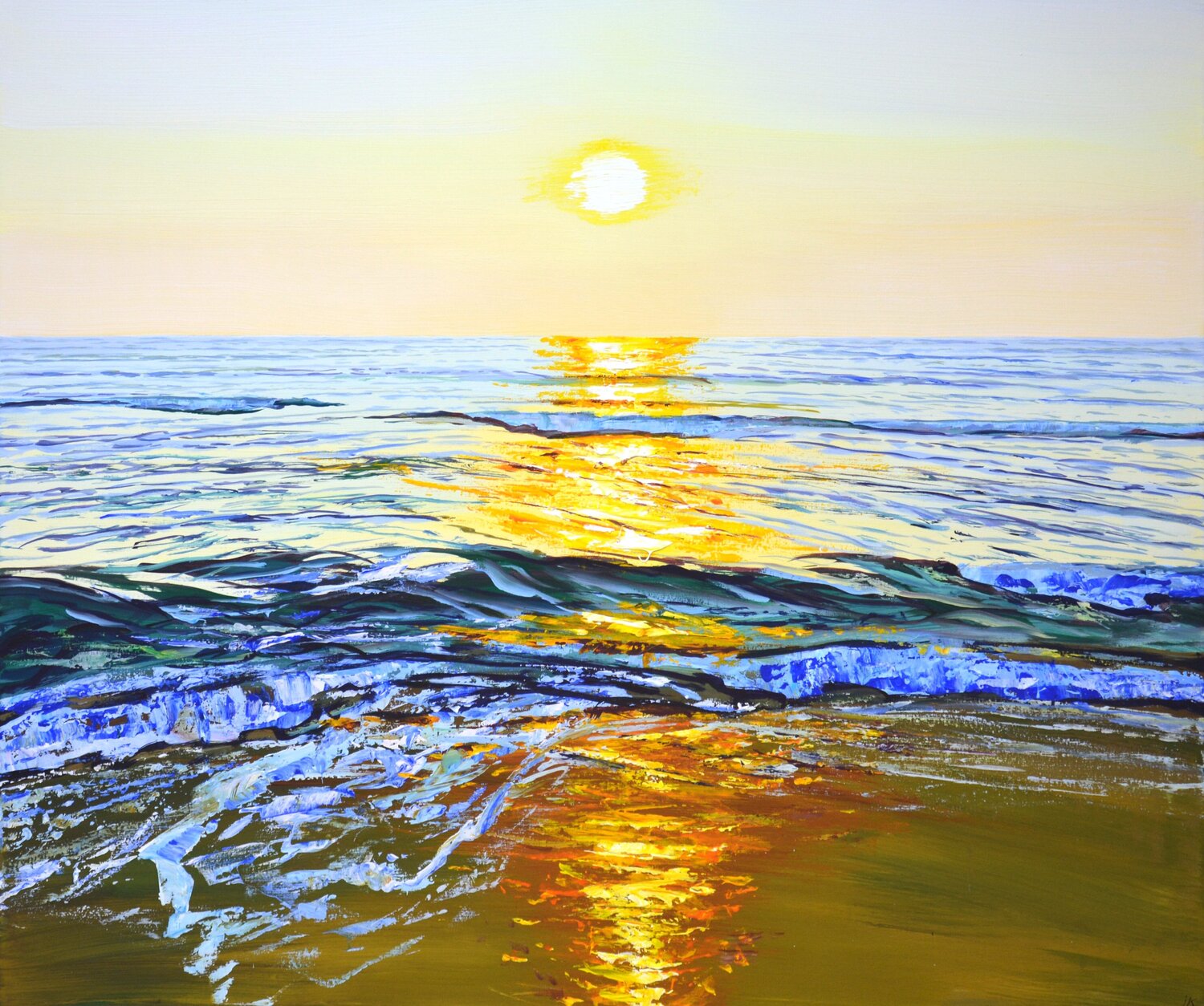 Ocean. Golden rays. Iryna Kastsova