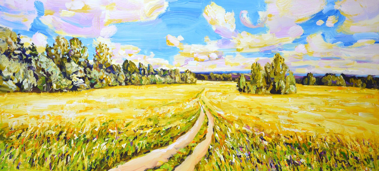 August. Yellow field. Iryna Kastsova