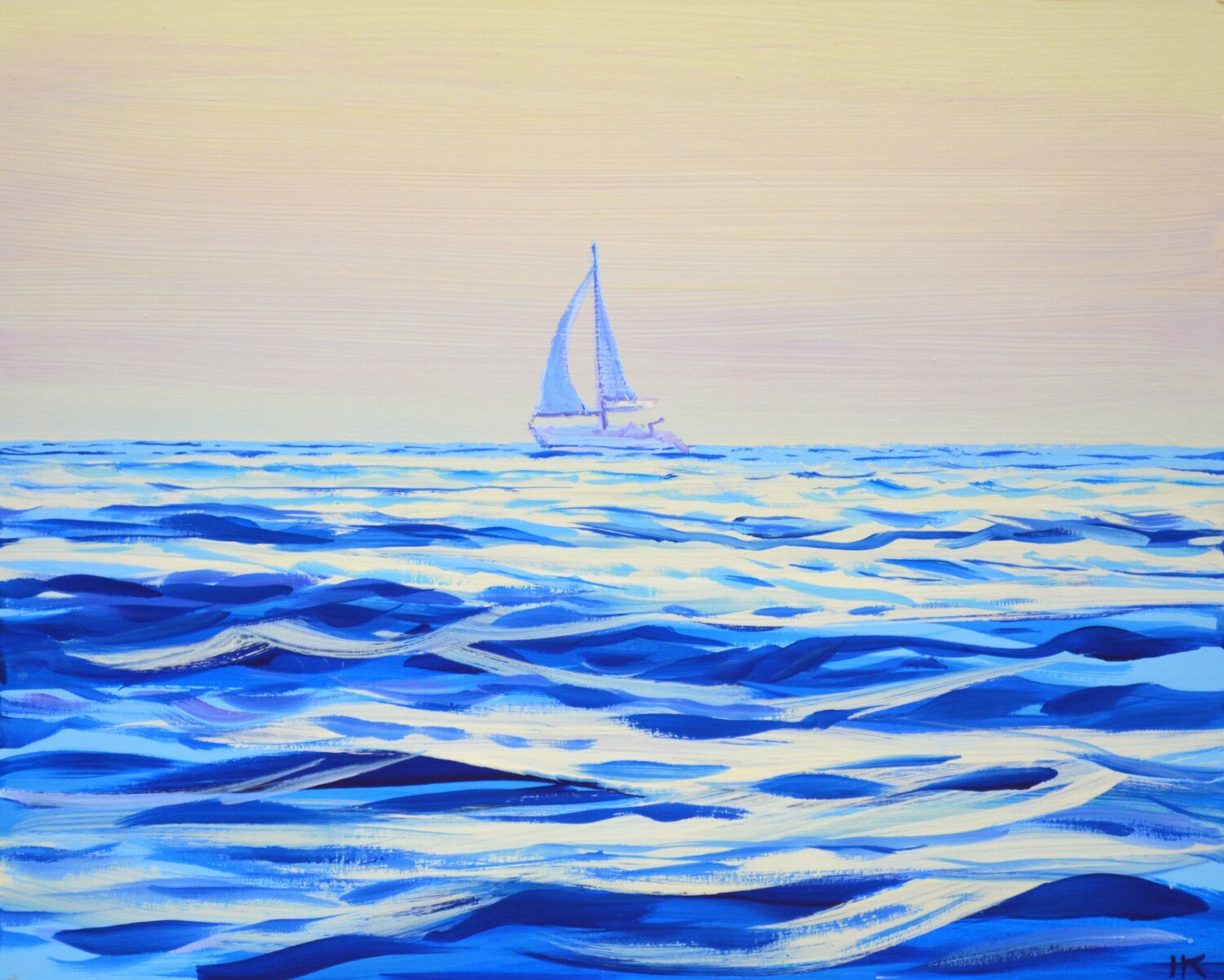 Yacht travel. Iryna Kastsova