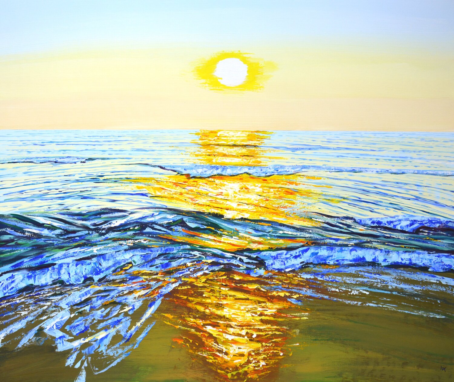 Ocean. Golden rays. Iryna Kastsova