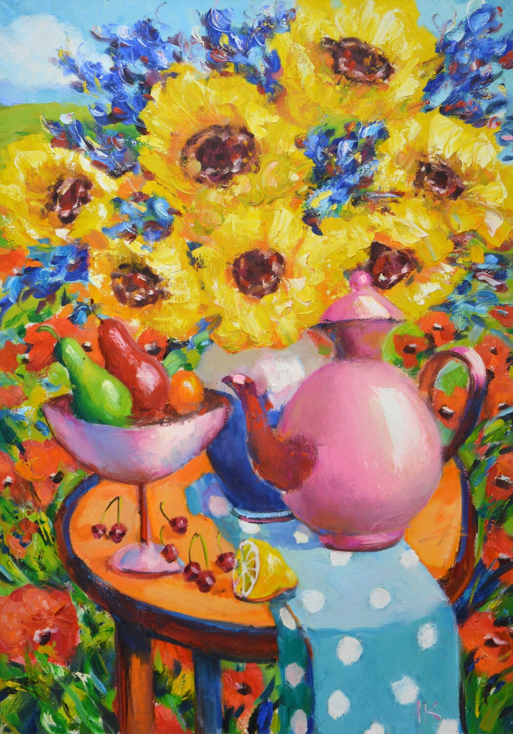 Tea in the garden. Iryna Kastsova