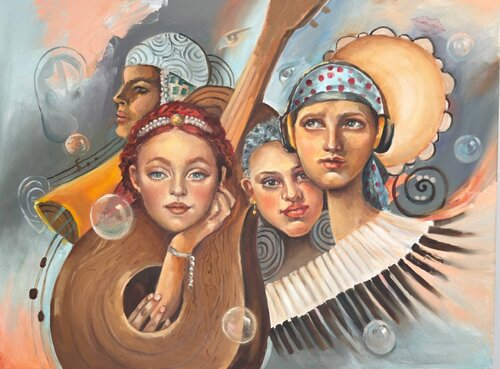 The feeling of music de Lusine Keryan, Pintura a la venta en Singulart