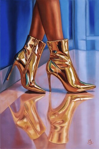 Aranyba érkezve de Szilvia Németh, Pintura a la venta en Singulart