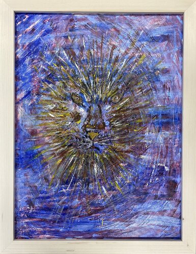 Gesang des Himmelslöwen - The Sky Lion's Song di Doris Weglehner, Pittura in vendita su Singulart