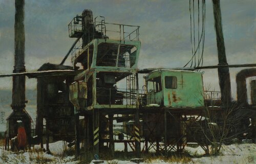 Unité d'Asphalte 1.2 di Claude Delamarre, Pittura in vendita su Singulart