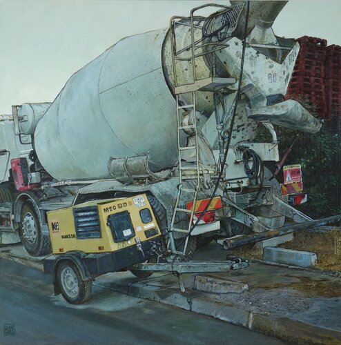 Camion Toupie au Port de Paris von Claude Delamarre, Malerei kaufen auf Singulart